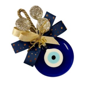 Γούρι μάτι 2026 γυάλινο κρεμαστό