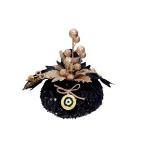 yfasmatini-xiropoiiti-kolokytha-midnight-gold 1 Υφασμάτινη Χειροποίητη Κολοκύθα 2026 Midnight Gold με Πούλιες και Μάτι Avenue Fashion