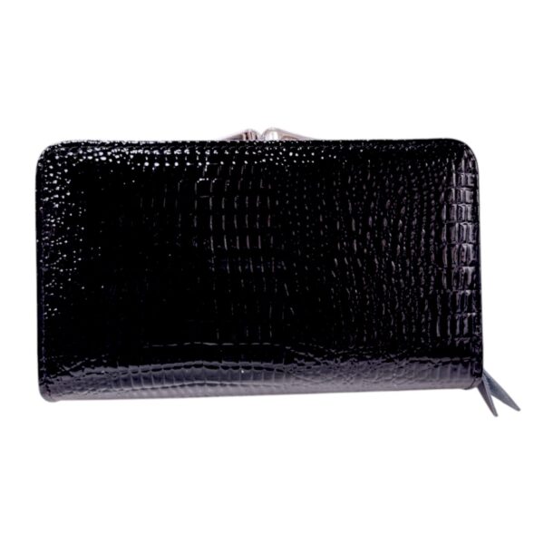 Γυναικείο Δερμάτινο Πορτοφόλι Croco: All-Time Classic Μαύρο | Avenue Fashion