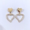 Ατσάλινα Χρυσά Σκουλαρίκια Καρδιά Avenue Fashion Gold Jewelry