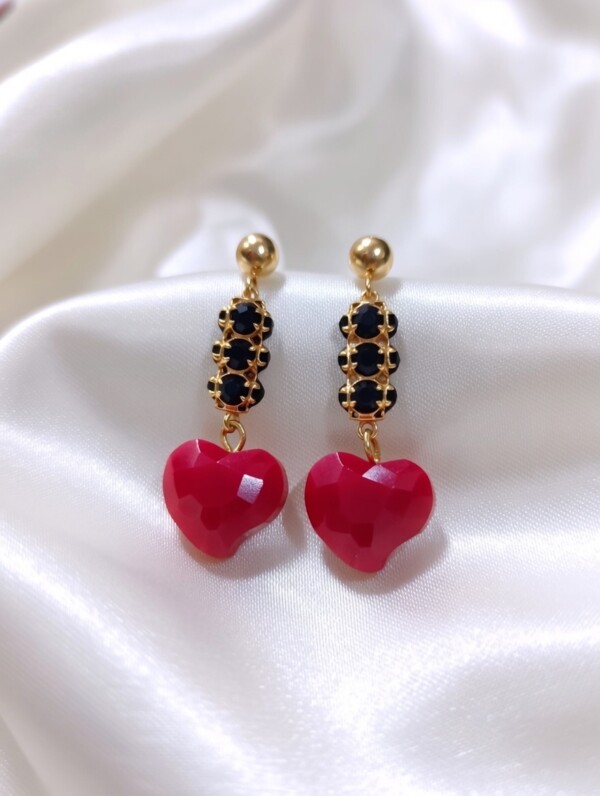 Χειροποίητα Σκουλαρίκια Scarlet Heart Avenue Fashion Αθήνα Καλλιθέα