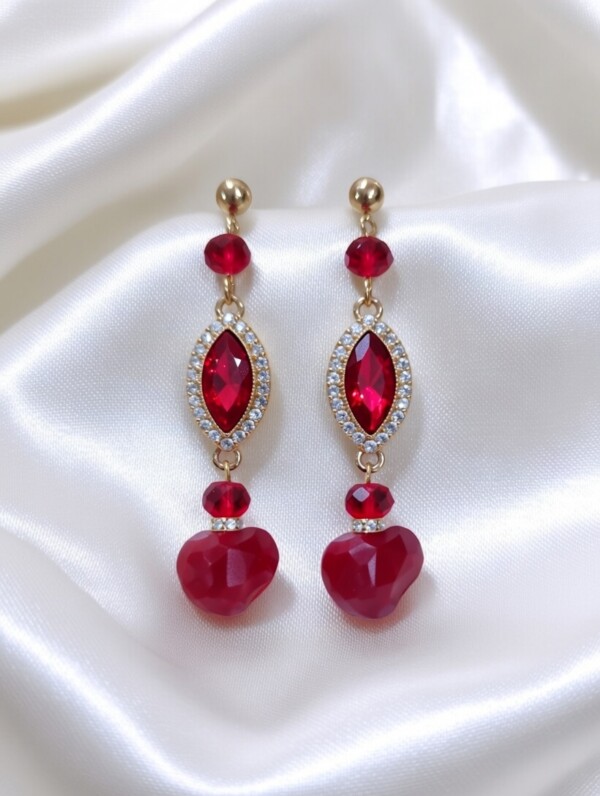 Χειροποίητα Σκουλαρίκια Crimson Muse Avenue Fashion Αθήνα Καλλιθέα