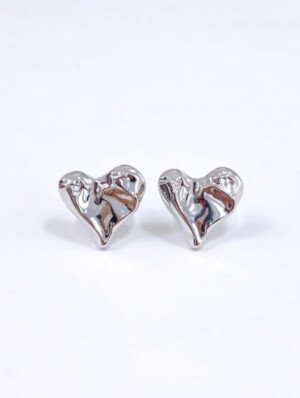 σκουλαρίκια ατσάλινα abstract καρδιά