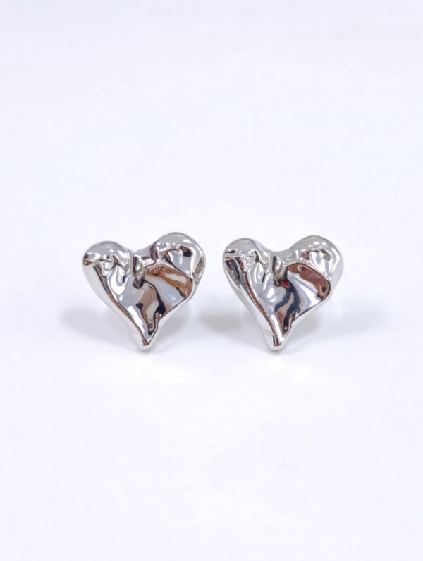 σκουλαρίκια ατσάλινα abstract καρδιά