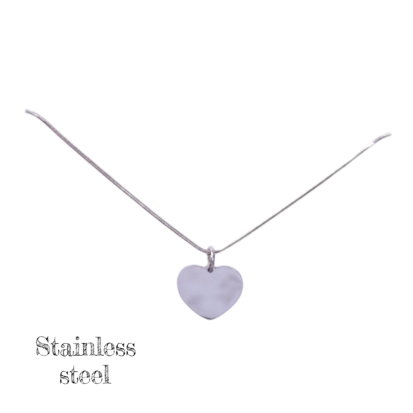 Ασημί Ατσάλινο Κολιέ Eternal Heart Minimal