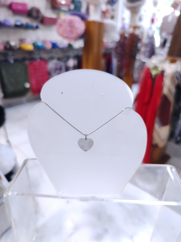 Ασημί Ατσάλινο Κολιέ Eternal Heart Minimal