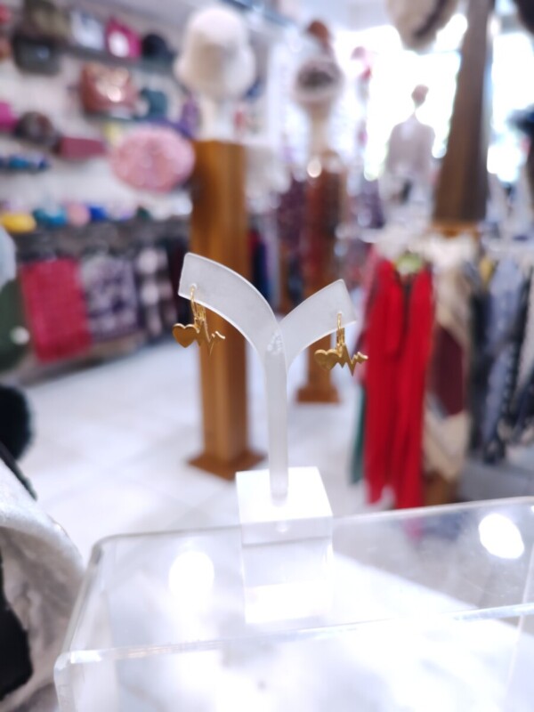 Ατσάλινα Σκουλαρίκια Heartbeat Love