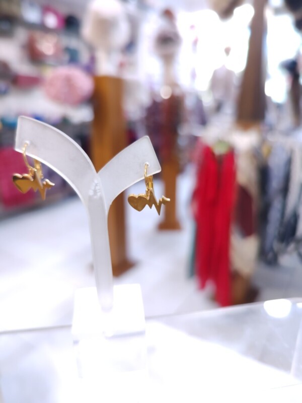 Ατσάλινα Σκουλαρίκια Heartbeat Love