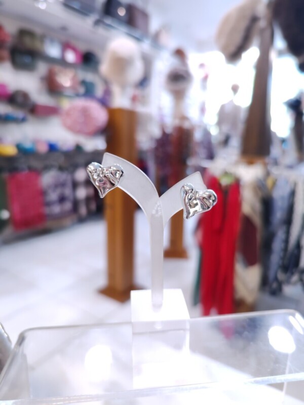 Ατσάλινα Σκουλαρίκια Abstract Heart Shine