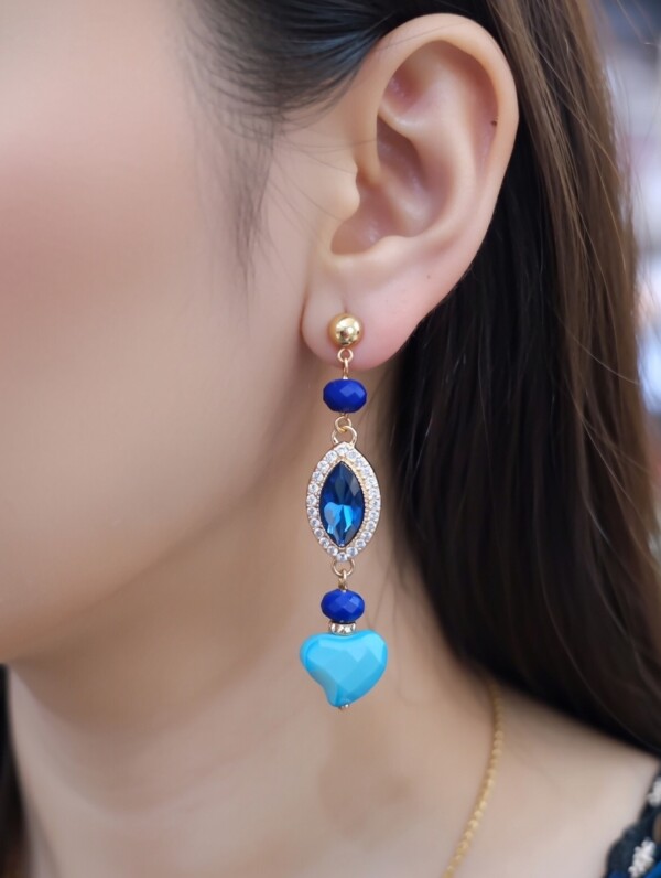 Χειροποίητα Σκουλαρίκια Azure Ocean Avenue Fashion Αθήνα Καλλιθέα