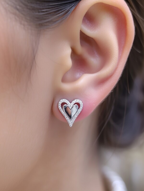 Ατσάλινα Σκουλαρίκια Eternal Heart Avenue Fashion Αθήνα Καλλιθέα