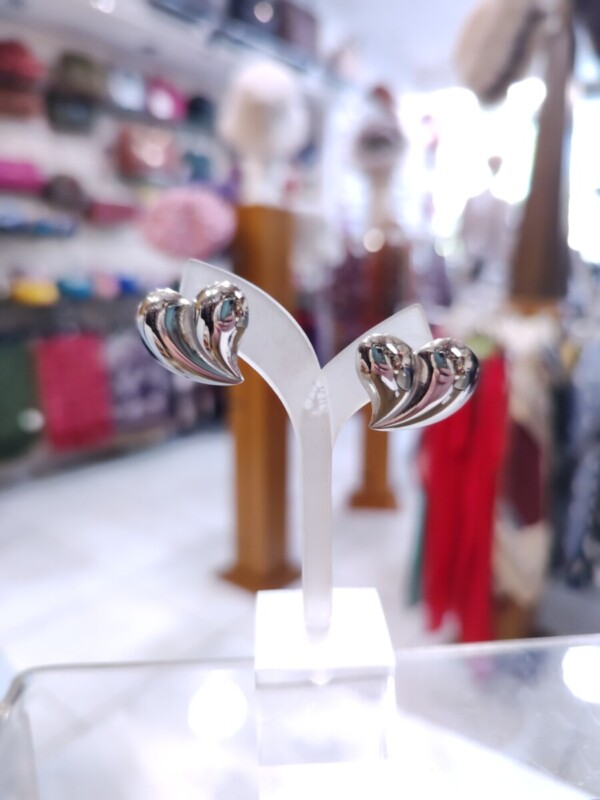 Ατσάλινα Σκουλαρίκια Liquid Heart Glow