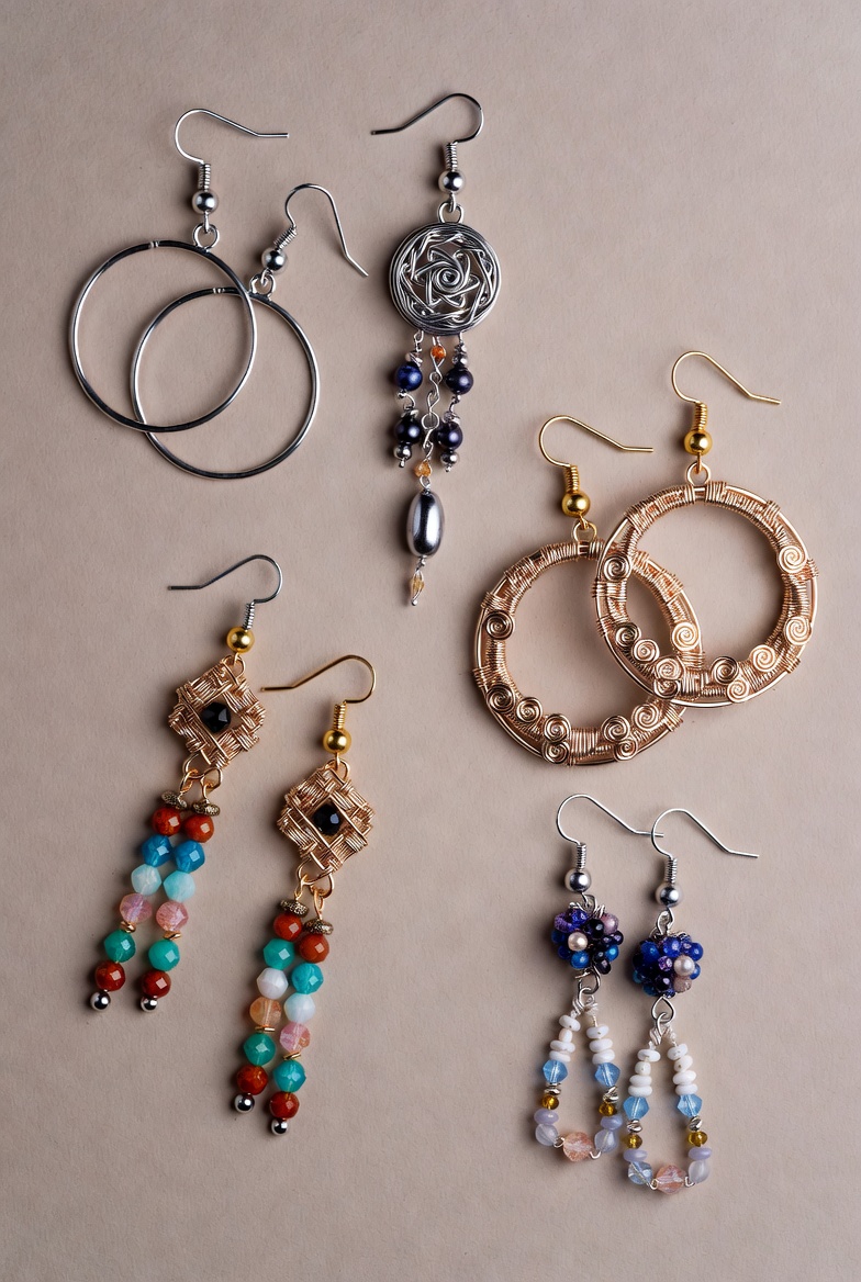 ειροποίητα σκουλαρίκια μοναδικής σχεδίασης Avenue Fashion