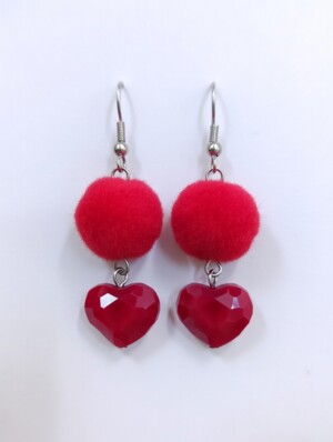 Κόκκινα Σκουλαρίκια Velvet Heart Avenue Fashion Luxury Jewelry