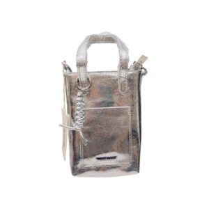 Ασημί γυναικεία τσάντα Bag to Bag