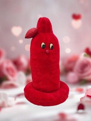 Λούτρινο Παιχνίδι για Ερωτευμένους κόκκινο βελούδινο με παιχνιδιάρικα μάτια Avenue Fashion Αθήνα Καλλιθέα