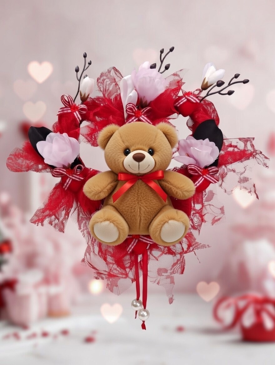 Λούτρινα Αρκουδάκια για τον Άγιο Βαλεντίνο με κόκκινη καρδιά Avenue Fashion Αθήνα Καλλιθέα